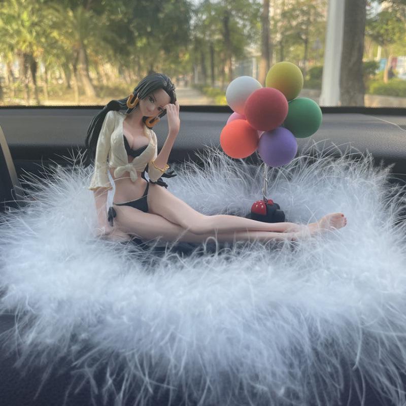 Premium Anime Car Ornament: Aromatherapy Luffy & Yukino Figurine