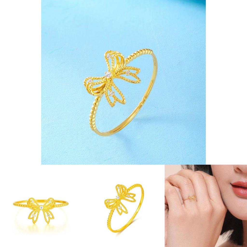 Charming Sweetheart Butterfly Knot Ring Decorated With Rhinestones For Occasions Special