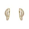 Micro-inlaid Zircon Double-loop Earrings Autumn and Winter Niche Retro Light Luxury High-end Earrings Simple Temperament Versatile Earrings