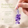 Elegant Grape Cluster Pendant Zinc Zinc Alloy Gradient Beads Woven Pendant Crystal Grape Phone Chain  Gifts