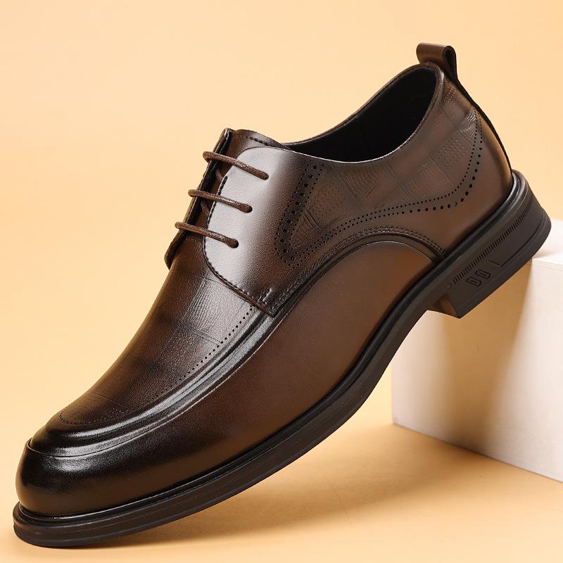 Wenzhou leather shoes men's autumn 2025 business commuter office dress men's shoes British style Korean version groom wedding shoes