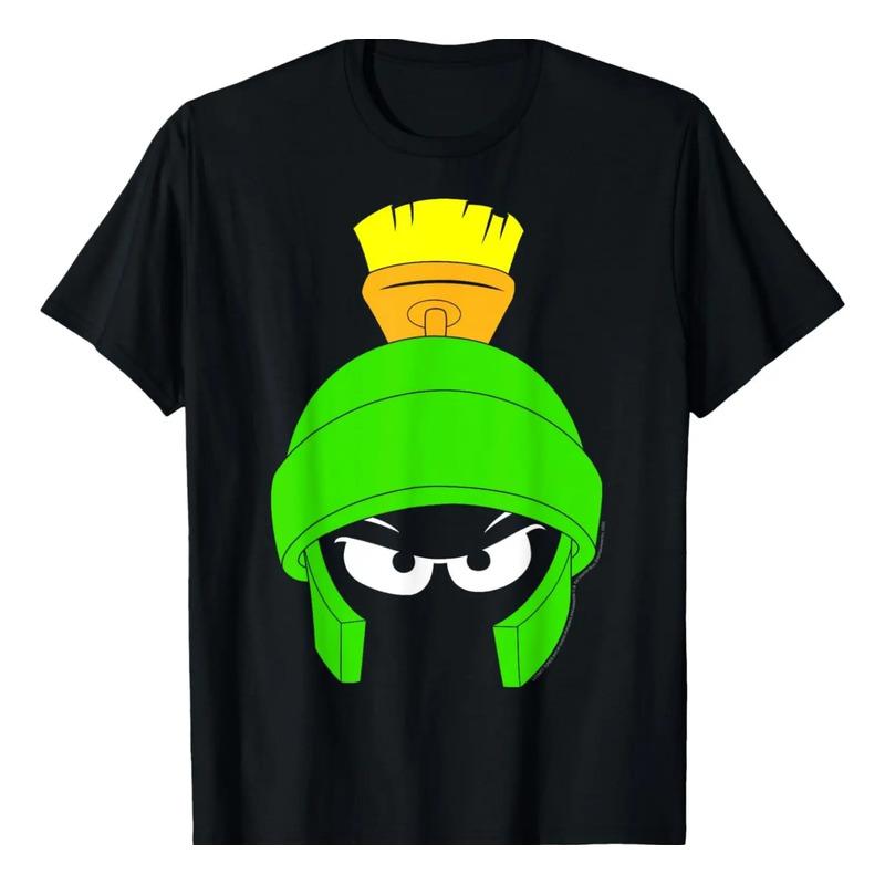 Camiseta Marvin The Martian Dark Big Face De Looney Tunes S