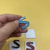 Metal S Logo, Rear Trunk Emblem Badge Car Sticker for IPL Q50 Q50S Q50L G37 Q30 Q70 G25 QX70 FX35 FX37