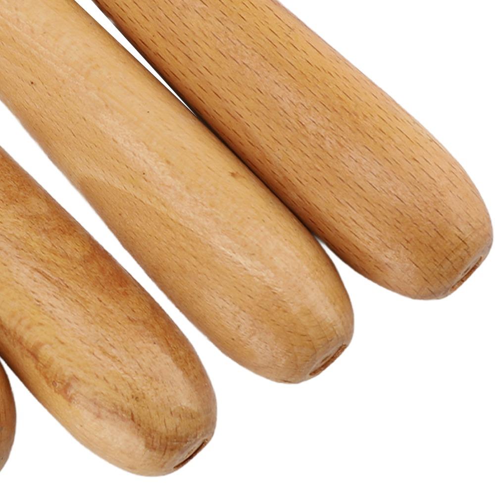 5Pcs Durable Tip Setting Tool Wood Handle Carving Chisel Long Use Prong Pusher Jewelry Making