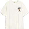 Li Ning Badfive Leisure Tea Drinking Moisture Wicking Loose Fit Sports Short Sleeve T-Shirt Men T-Shirts Off-White AHSU915-3