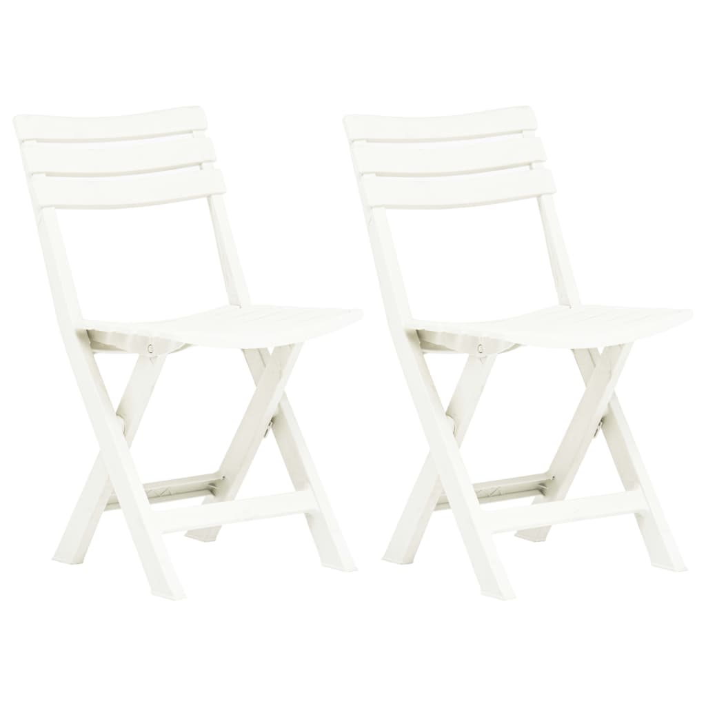 Foldable Garden Chairs 2 pcs Plastic