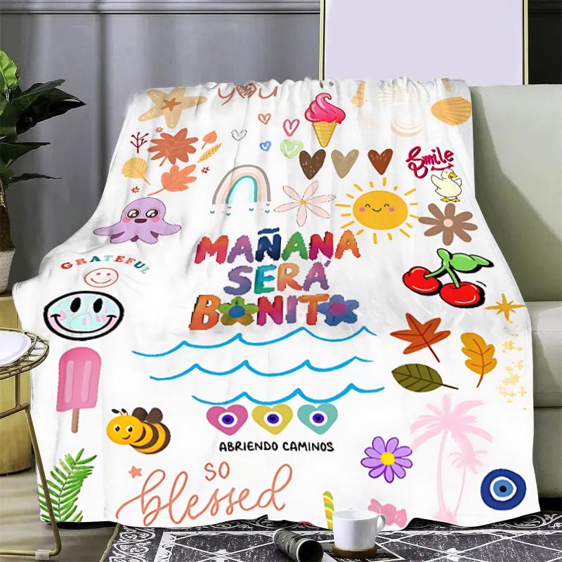 Karol G Manana Sera Bonito Printed Blanket Picnic Blankets Warm Blanket Soft and Comfortable Blanket Home Travel Birthday Gift