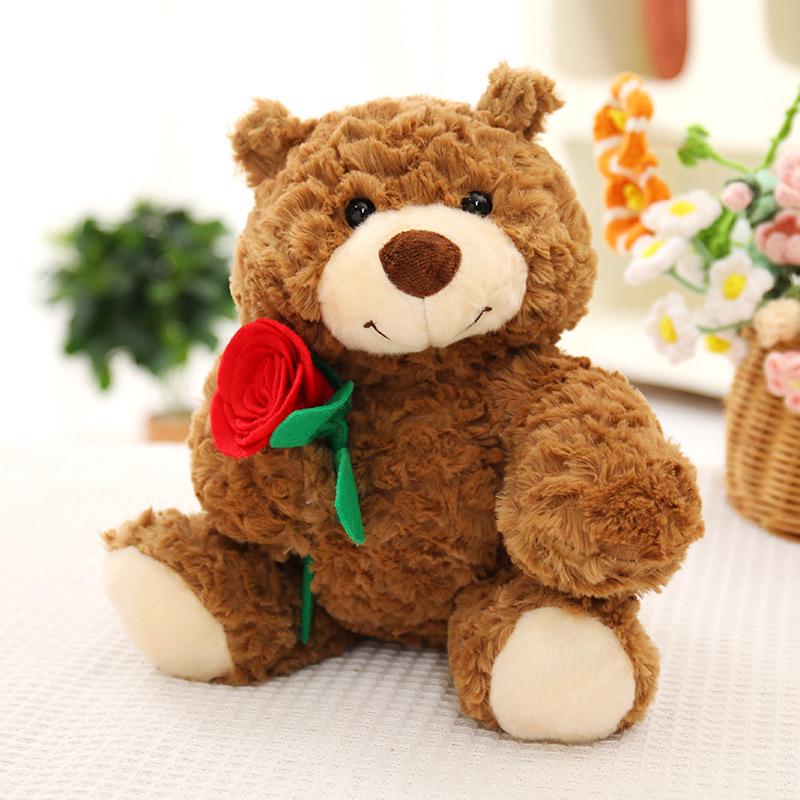 Rose Teddy Bear Plush Doll - Cute Gift for Girls