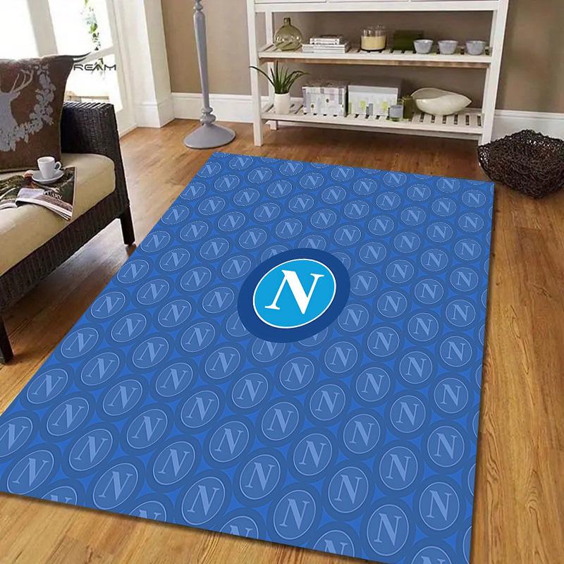 SSC Napoli2 Flannel Pattern Square Carpet,Area Rug,Carpet Rug for Living Room Bedroom Sofa Playroom Decor,Non-slip Floor Mat