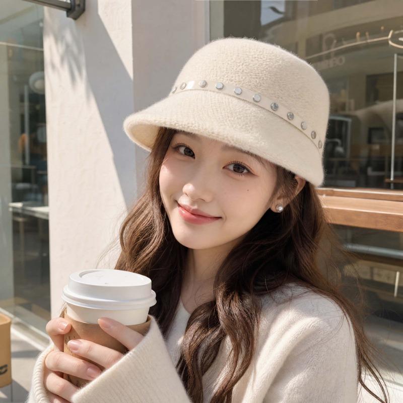 Women S Elegant Versatile Warm Bucket Hat For Autumn Winter