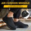 Puncture-Proof Safety Shoes Men Lightweight Air Cushion Work Sneakers Steel Toe Boots Indestructible Shoes Breathable Work Shoes