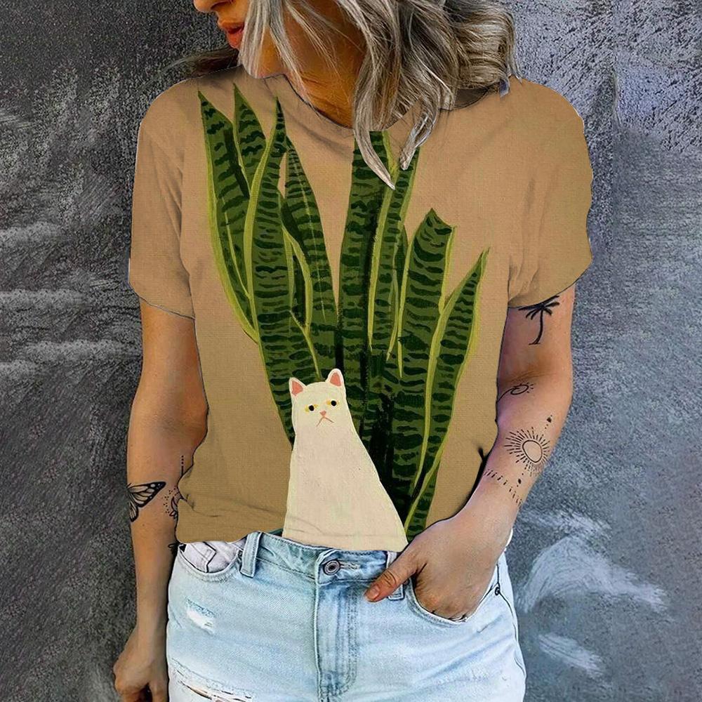 Женская футболка с круглым вырезом — фото 3