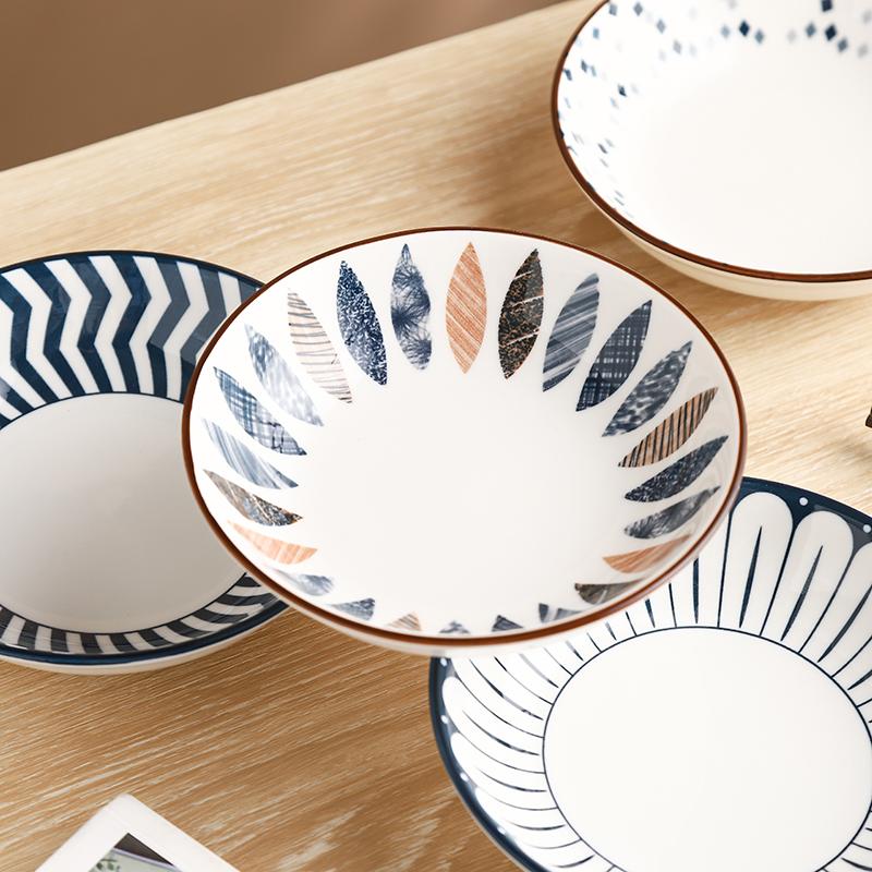 4Piece Minimalist Ceramic Small Plates Set, Boho Colorful Ceramic Plates, Safe for Oven,Microwave,Dishwasher