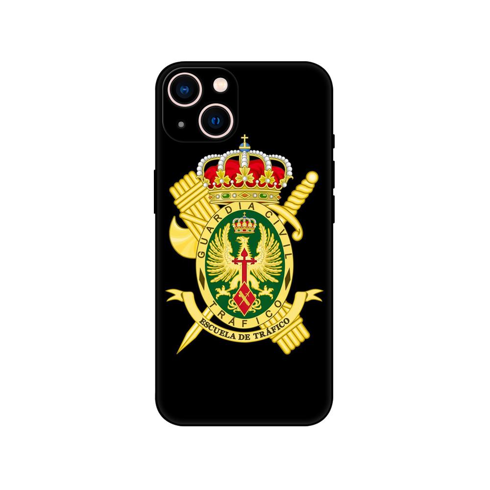 Spanische Guard Civil Emblem-Telefonhülle für iPhone 14 2020se 6 6s 7 8 Plus X 10 XR XS 11 12 13 Mini Pro MAX schwarze TPU-Rückseite