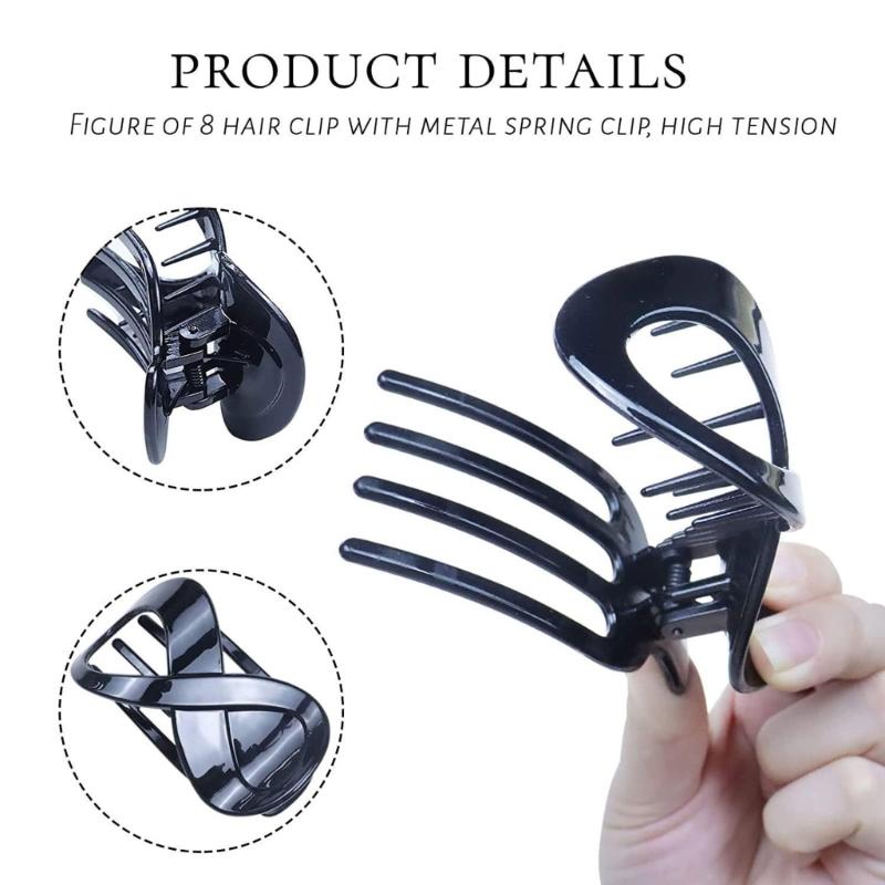 6pack Large Tortoiseshell Hair Clip Elegant Women Hair Clip Durability Hairpin Professional Hair Accessories