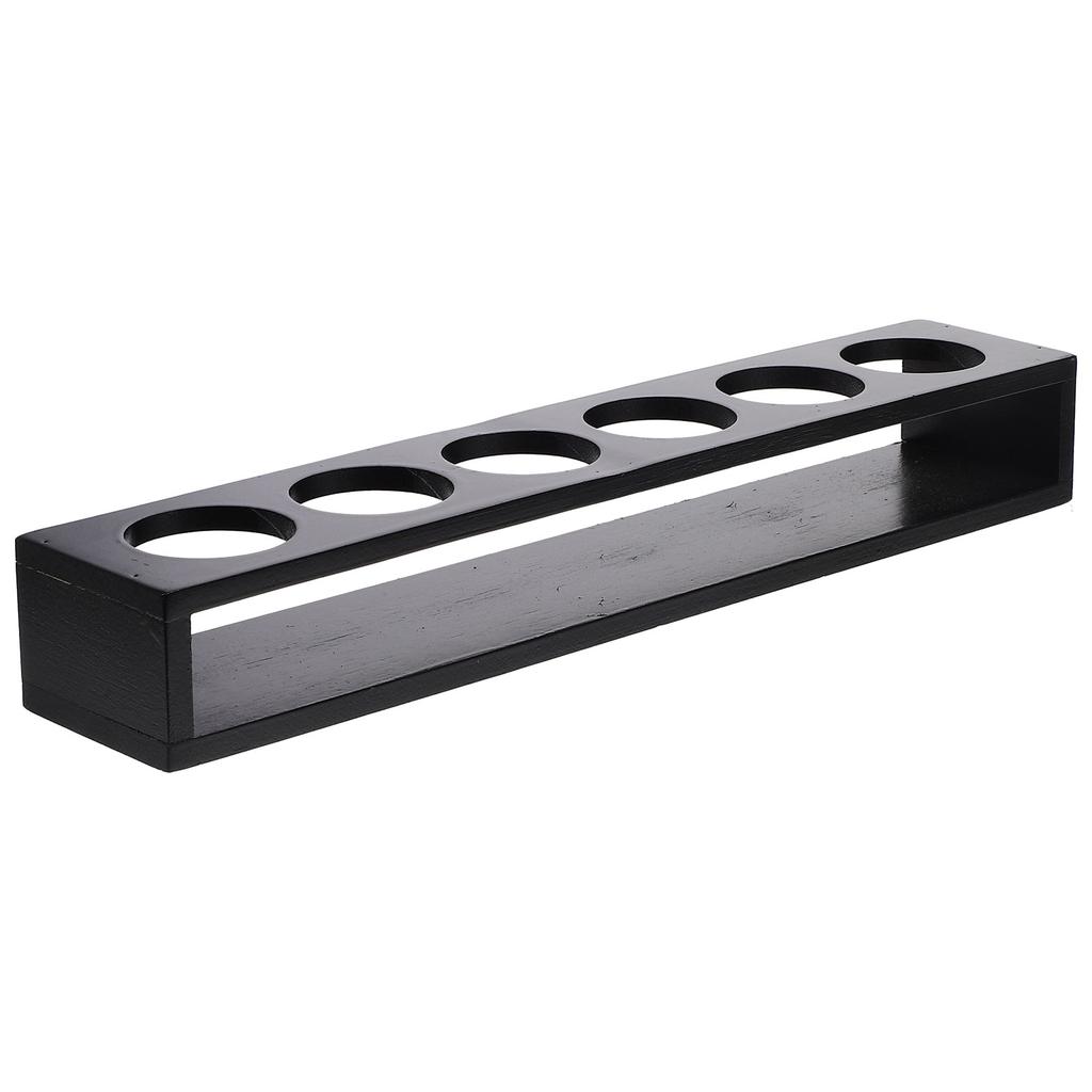 Wooden Shot Glasses Holder Display Rack For Bar ganizer Tray Natural Wood Cup Storage Rack With Small Holes
