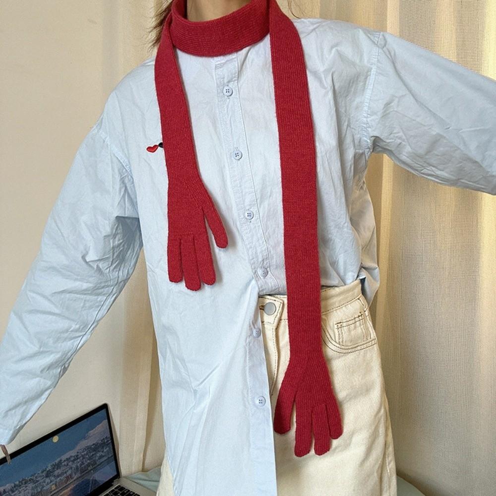 Lightweight Long and Thin Scarf Korean Style Creative Belt Fashion Little Palm Scarf  Spring Autumn