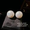 Mermaid Princess, Flower Pearl Earrings, Cortez, 18K Gold Plated, Bow Zircon Pearl Earrings