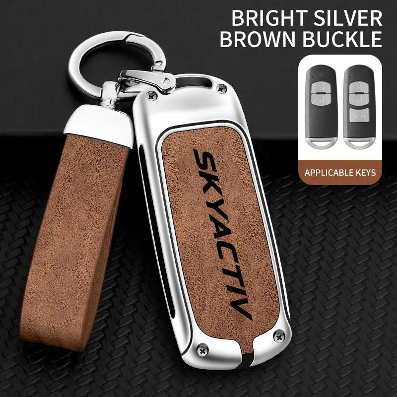 Zinc Alloy Car Key Holder Skyactiv for Mazda 3 2 6 CX3 CX5 CX30 CX8 CX9 MX5 SKYACTIV Remote Protector Car Key Cover
