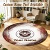 Round Rug Custom NameBrentford Football Pattern Non Slip Carpet Home Floor Decor