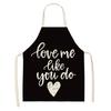 Love Couple Heart Shaped Parent-Child Apron Adult Sleeveless Kitchen Cleaning Home Chef Baking Waist Bian