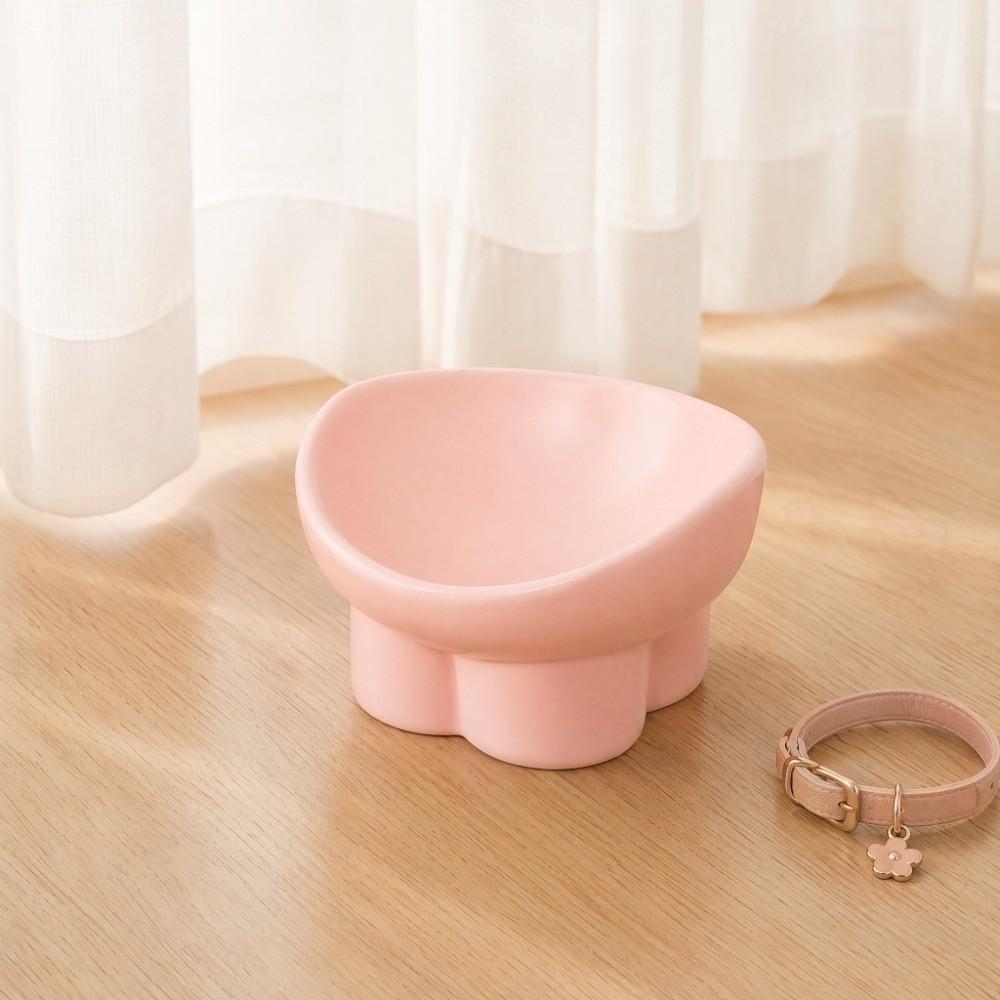 Large Diameter Elevated Cat Bowl Anti-spill Ceramic Neck Protection Bowl Anti-choke Anti-knock Water Bowl Wet Dry Food