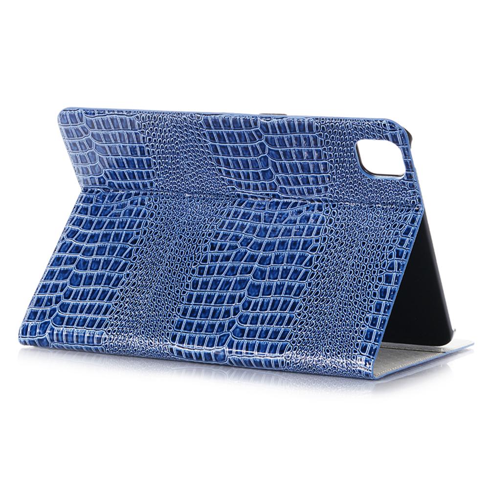 For iPad Pro 11 (2024) Case PU Leather Crocodile Texture Tablet Cover Auto Wake/Sleep