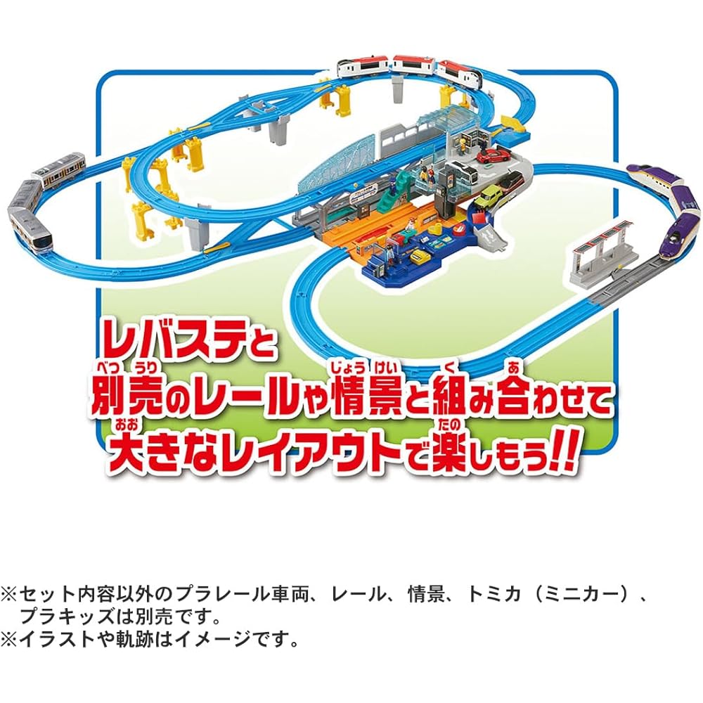 Takara Tomy Plarail Action and Sound Big Station Toy Train Set for Ages 3 and Up