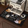 VIKAMA Vintage Coffee Machine Mat Absorbent, Non-Slip Kitchen Worktop Mat Plate and Bowl Coaster Kitchen Accessories
