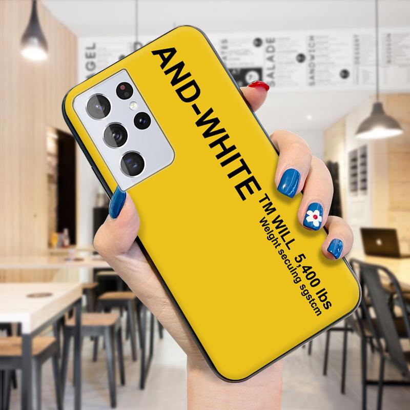 Stoßfeste, schlanke, einfarbige Streifen-Slogan-Schutzhülle aus weichem TPU-Silikon