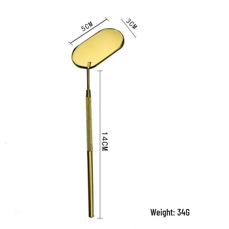 Stainless Steel Eyelash Inspection and Magnifying Mirror for Beginners