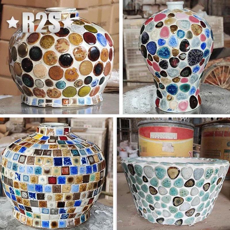 100g DIY Ceramic Mosaic Fragments Shaped Irregular Free Stone Porcelain Pieces Handmade Material Collage Small Tiles cerh1