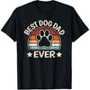 Best Dog Dad Ever Vintage Dog Paw Daddy Retro Dog Lover Men T-Shirt