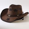 Popular Sombrero de Paja de Vaquero Occidental Moda para Hombres y Mujeres Sombrero de Paja para Sombra Sombrero de Vaquero Occidental Clásico para Exteriores