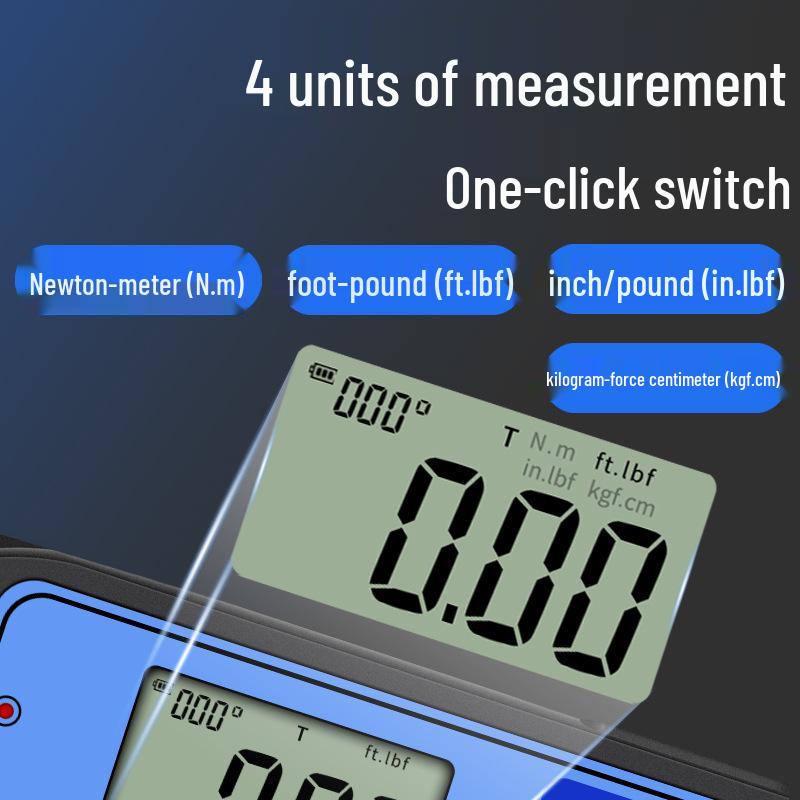 HEMUELE Digital Display Torque Wrench with Interchangeable Head Angle - HWEC Detection