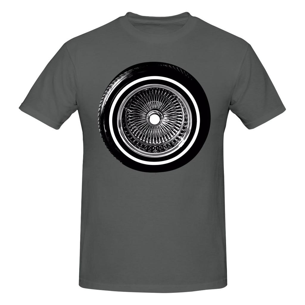 Lowrider Chrome Rims Wire Wheel Hydraulics Dating Tshirt Fresh Girlish Feeling Simple And Elegant Tshirt