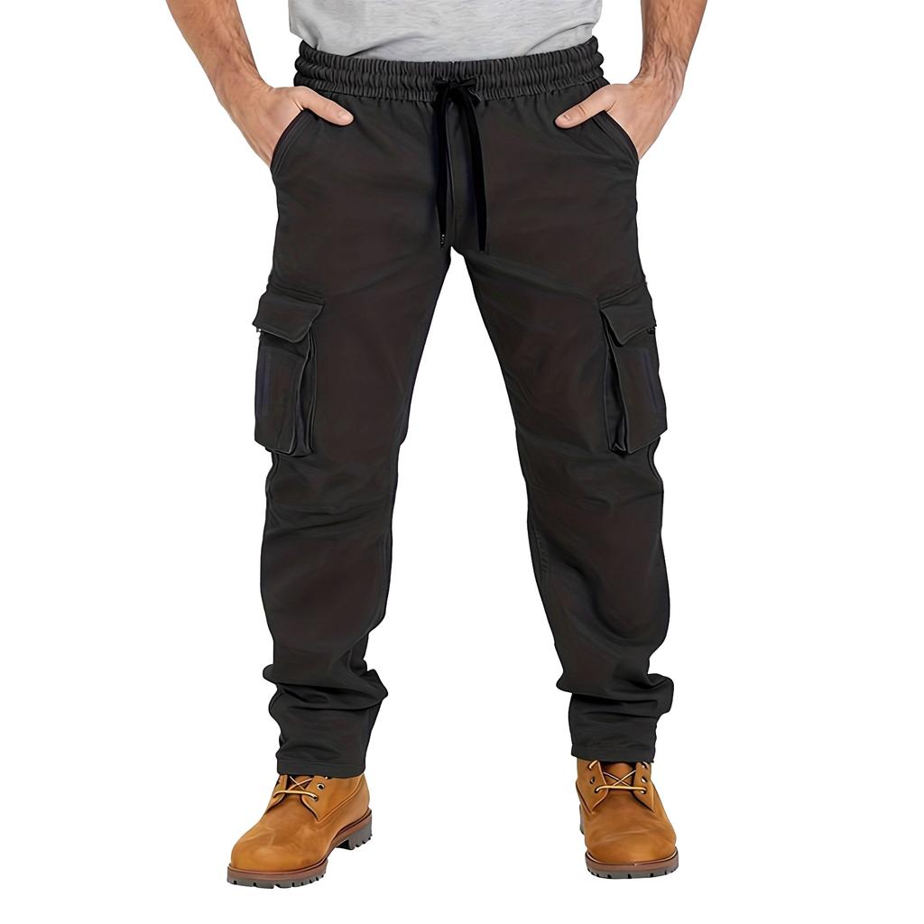 Men's ,color Rope Sports Workwear With Multiple Pockets And Long Pants