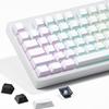 130+ Keys Gradient Keycaps Side Printed Shine Through PBT Double Shot OEM Profile for MX Switches Gaming Keyboard Caps