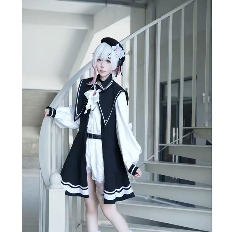 New Sakuraba Ema Cosplay Costume Wig Anime Magical Woma Witch Trial Ema School Uniform Lolita Dress Halloween Christmas Clothing