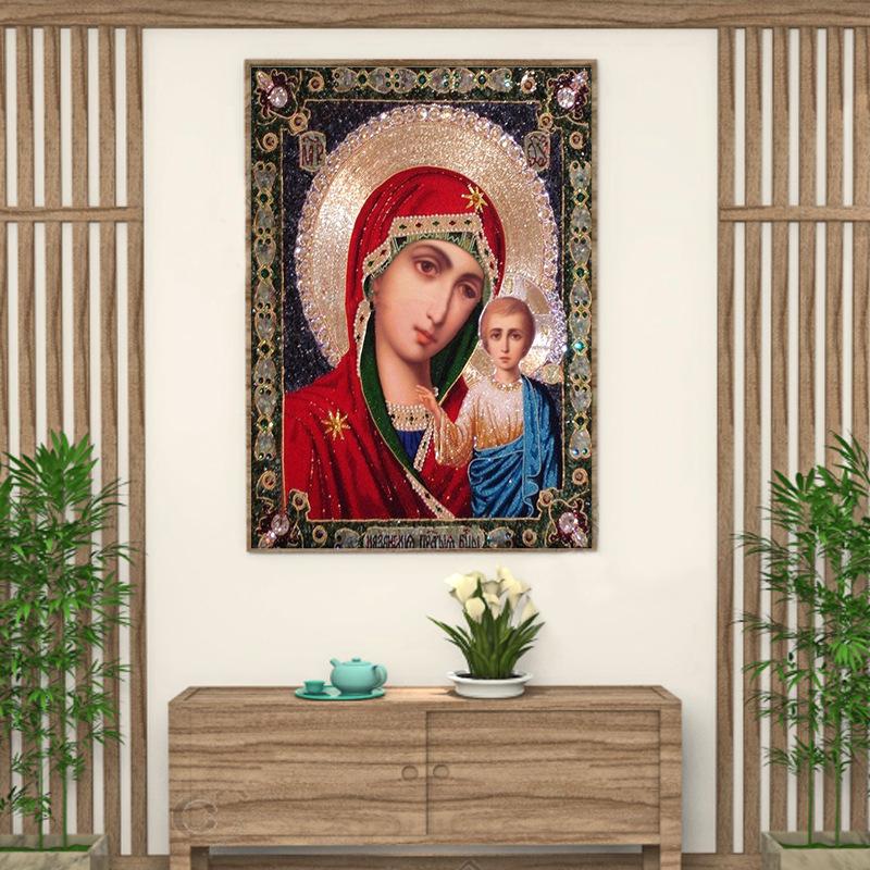 Diamantmalerei 5D Jungfrau Maria Diamantmalerei Diamantfarbe