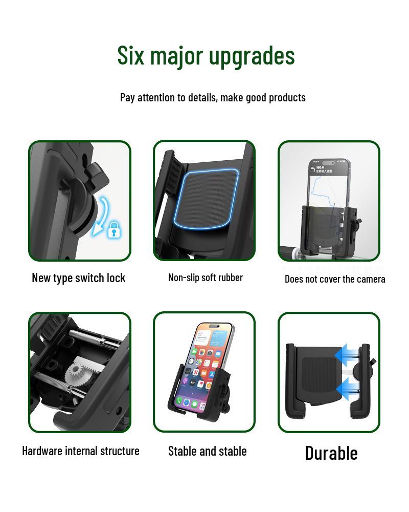 New Small Helmet Phone Holder: Electric Scooter & Bicycle Navigation Mount