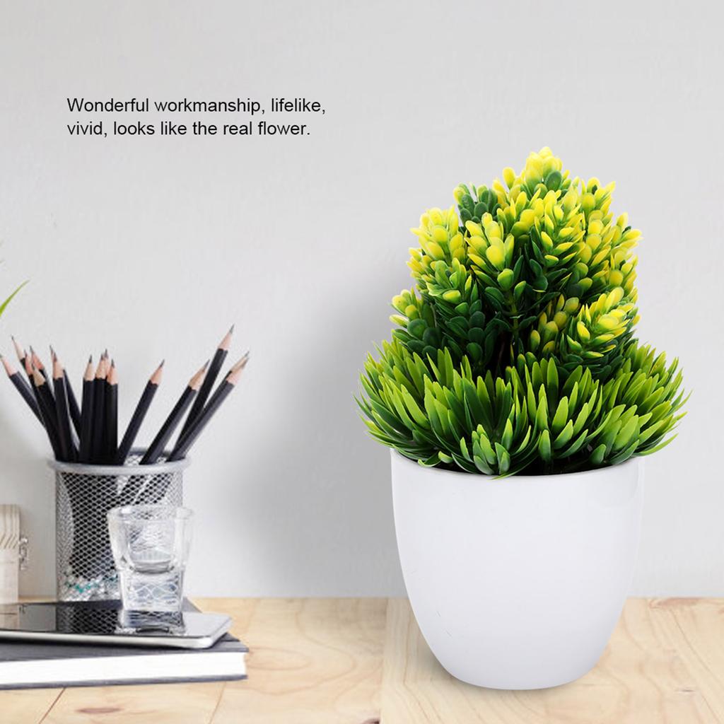 Artificial Bonsai Fake Flower Potted Plant Decor