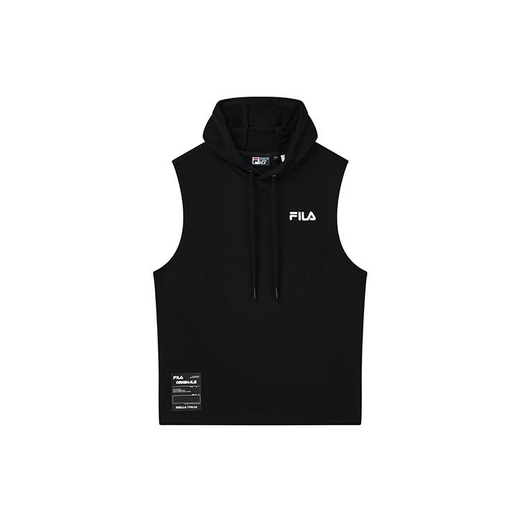 FILA T Shirts Men s Jet Black Hooded Thin Straight Fit F11M229112FBK M