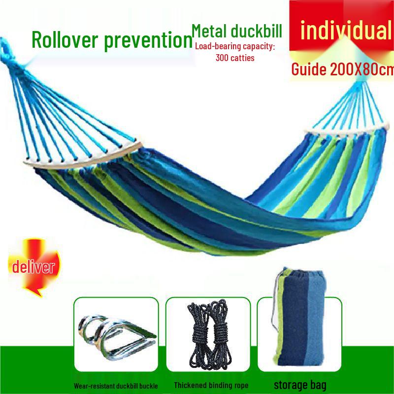 Утолщенная брезентовая походная гамак-палатка против переворачивания с пряжкой-уточкой
