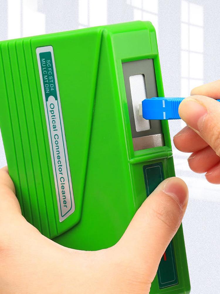 Pigtail Cleaner Cassette Optic Fiber Cleaner Tools Cleaning Box Wiping Tool Pigtail Cleaner Cassette for SC FC