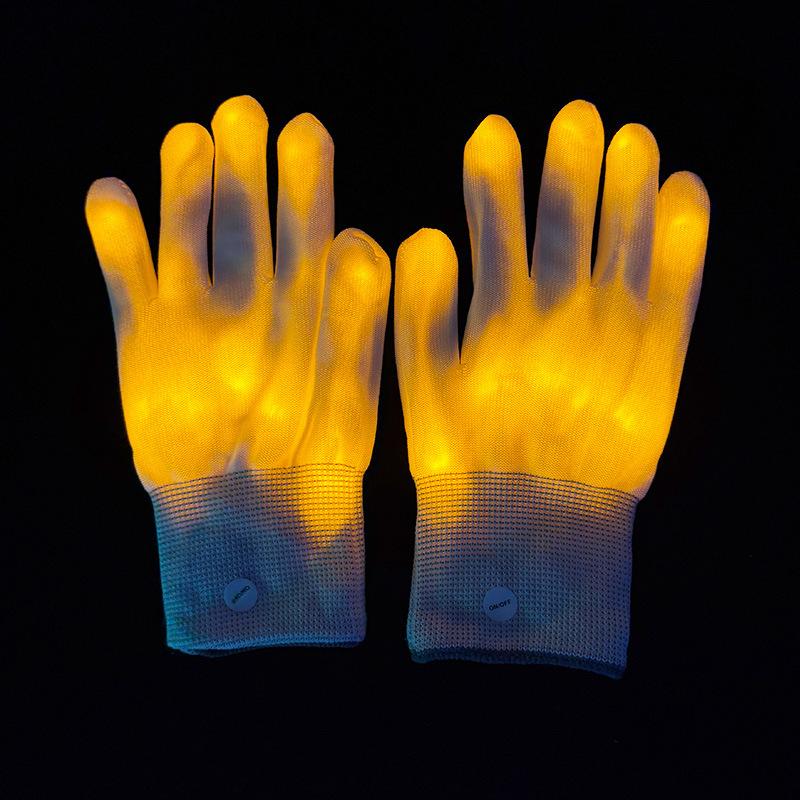 

Fashion Hip Hop Party Led Rave Flashing Gloves Glow Light Up Finger Tip Lighting Gloves For Teens Adults Party Performance A10