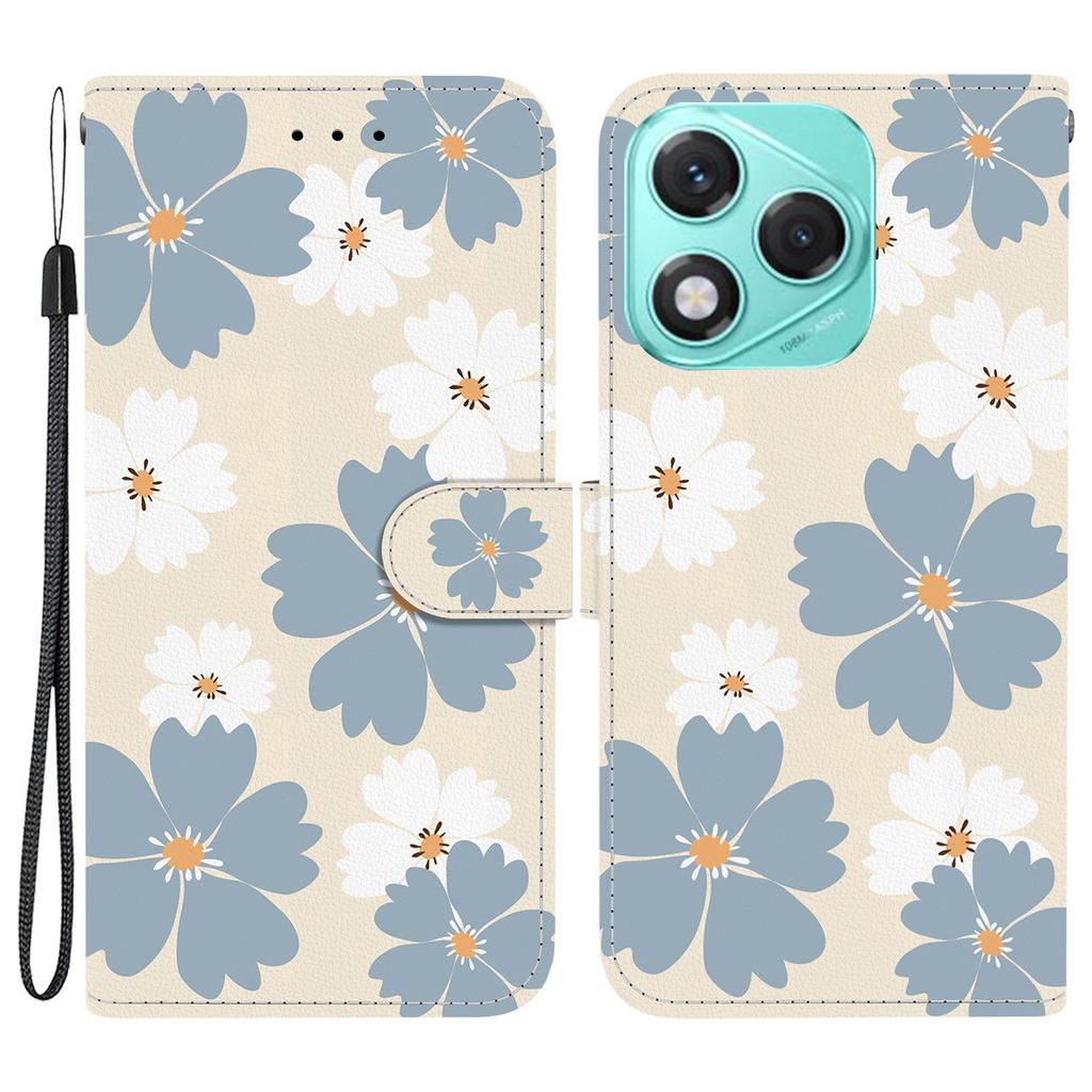 For Honor 400 Lite 5G Wallet Case Pattern Printing Leather Stand Phone Cover with Strap