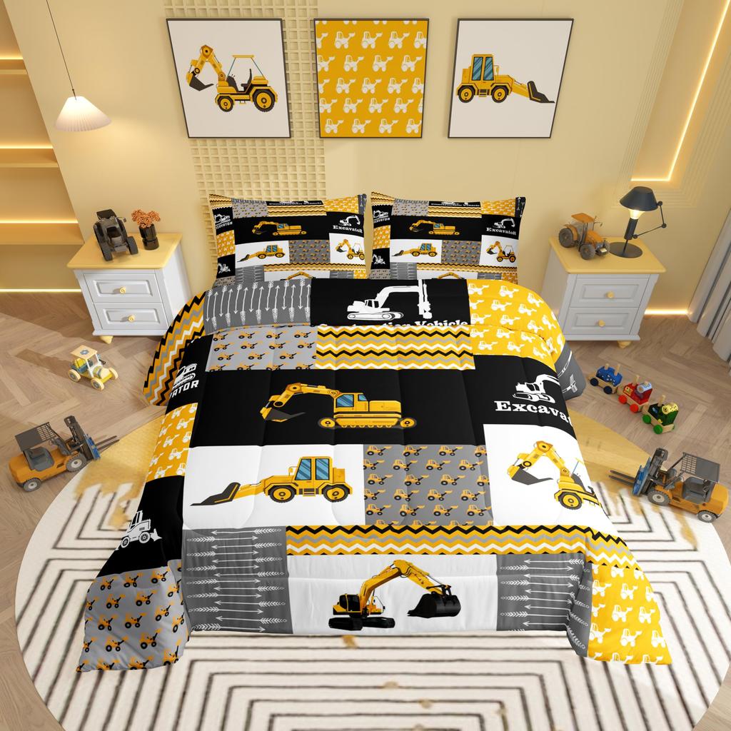 Feelyou Boys Race Car Twin Size Bedding Set Kids Racing Car Comforter Extreme Sports Comforter Set for Teens Cool Car Comforter Car Room Dec