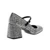 Steve Madden Womens/Ladies Rhinestone Leather Block Heel Mary Janes