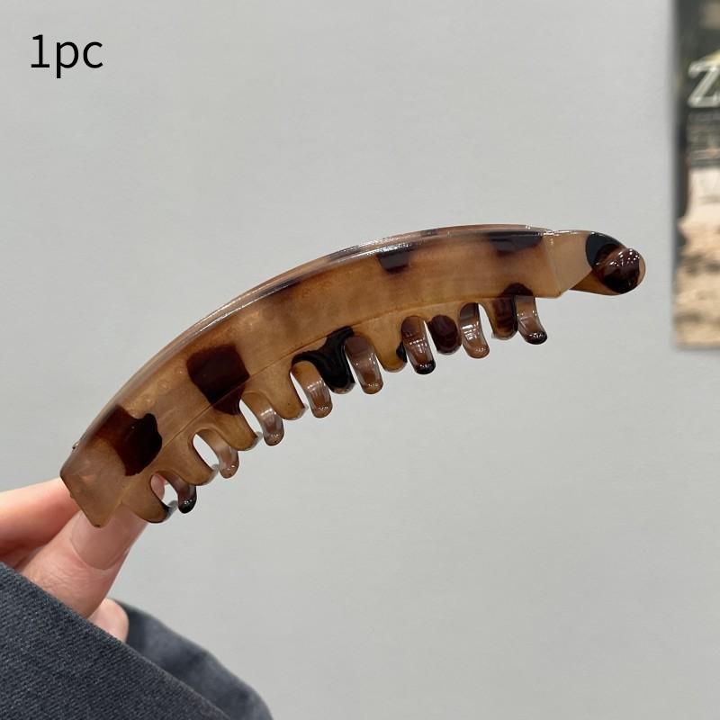 Leopard Print Banana Hair Clips Simple Non-Slip Frosted Hair Claws For Women Girls Bath Ponytail Hairpins Barrettes